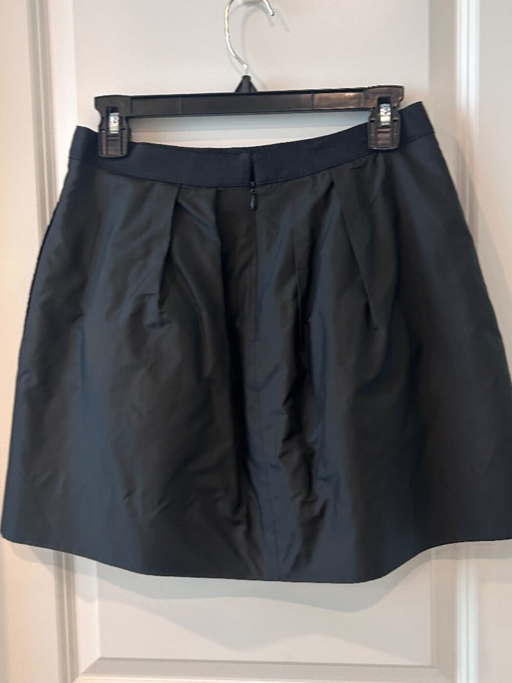 J. Crew 100% Silk Pleated Mini Skirt Size 4 Black